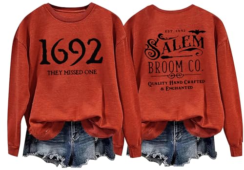 1692 They Missed One Halloween Shirts for Women Salem Witch Long